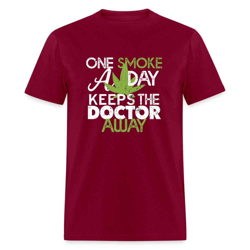 one smoke a day, keeps the doctor away Unisex Classic T-Shirt - burgundy