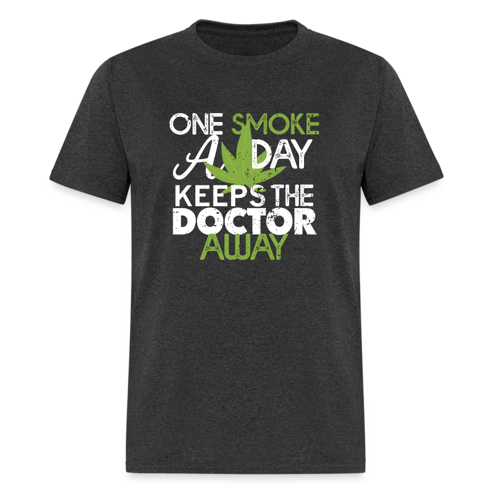 one smoke a day, keeps the doctor away Unisex Classic T-Shirt - heather black