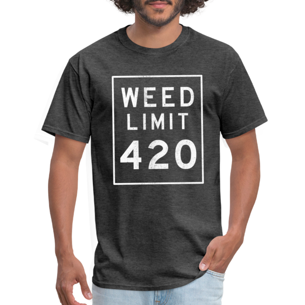 WEED LIMIT 420, Unisex T-Shirt - heather black