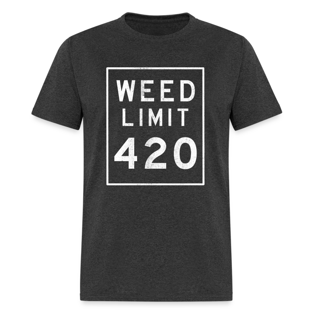 WEED LIMIT 420, Unisex T-Shirt - heather black