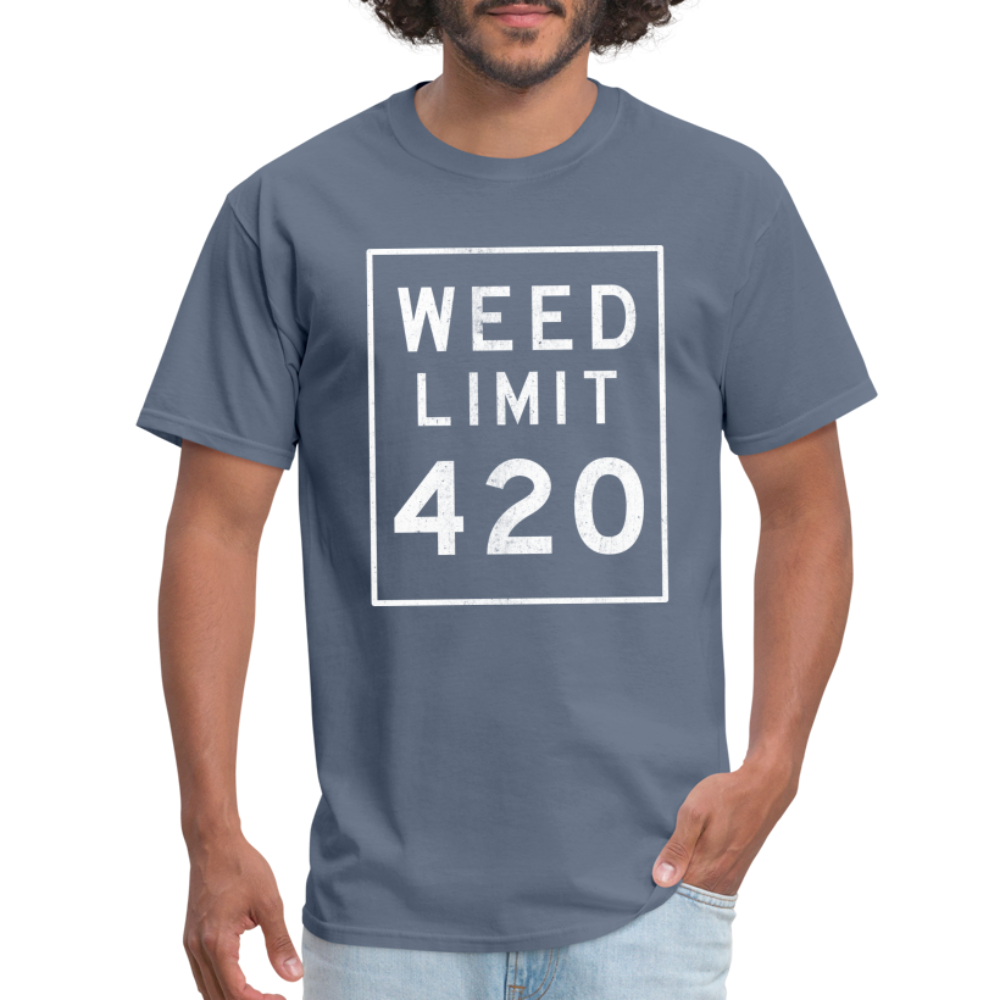 WEED LIMIT 420, Unisex T-Shirt - denim