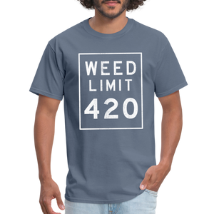 WEED LIMIT 420, Unisex T-Shirt - denim