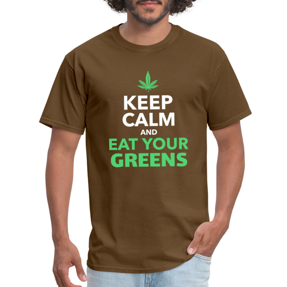 Keep calm and eat your greens Unisex Classic T-Shirt - brown