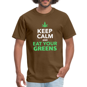 Keep calm and eat your greens Unisex Classic T-Shirt - brown