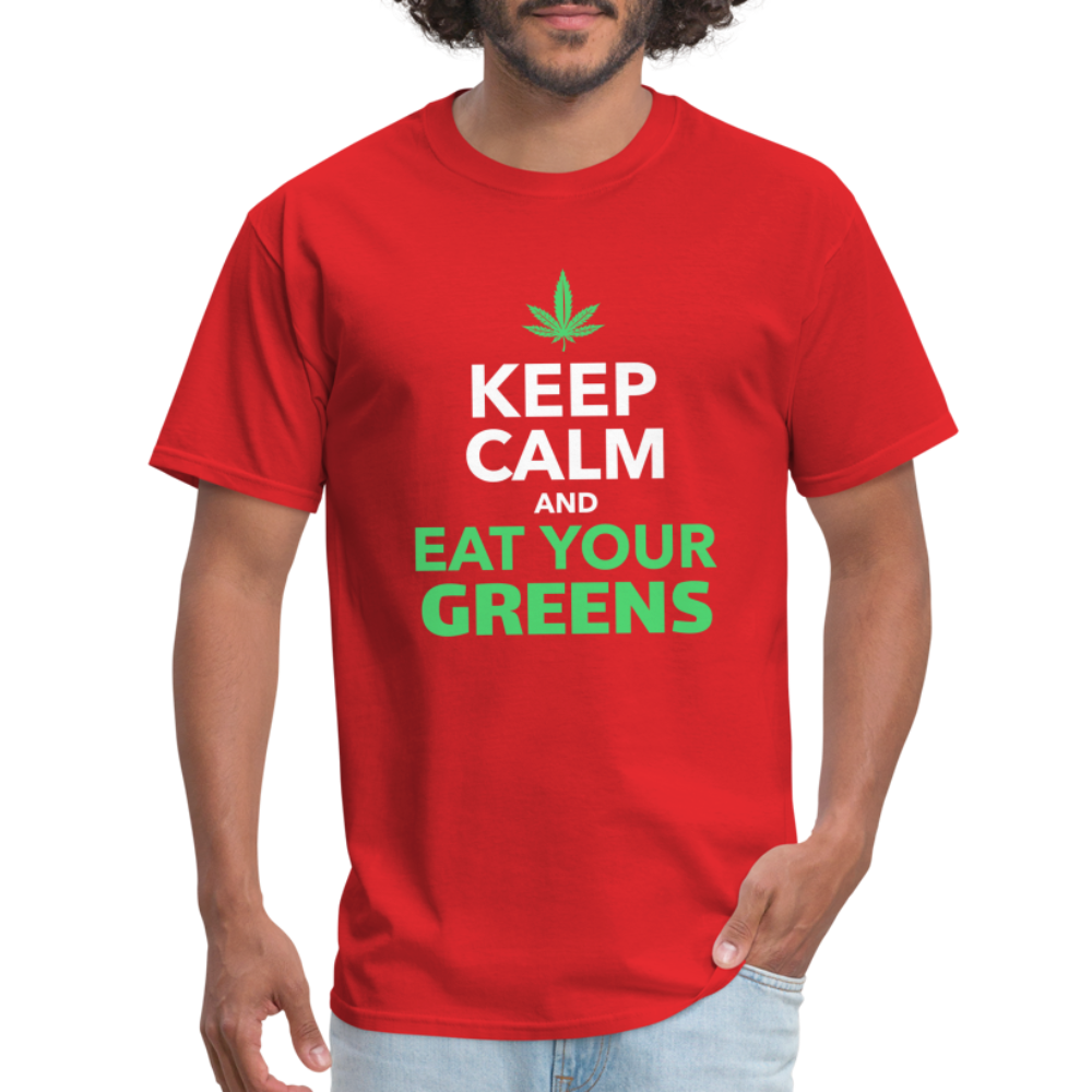 Keep calm and eat your greens Unisex Classic T-Shirt - red