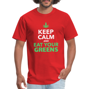 Keep calm and eat your greens Unisex Classic T-Shirt - red