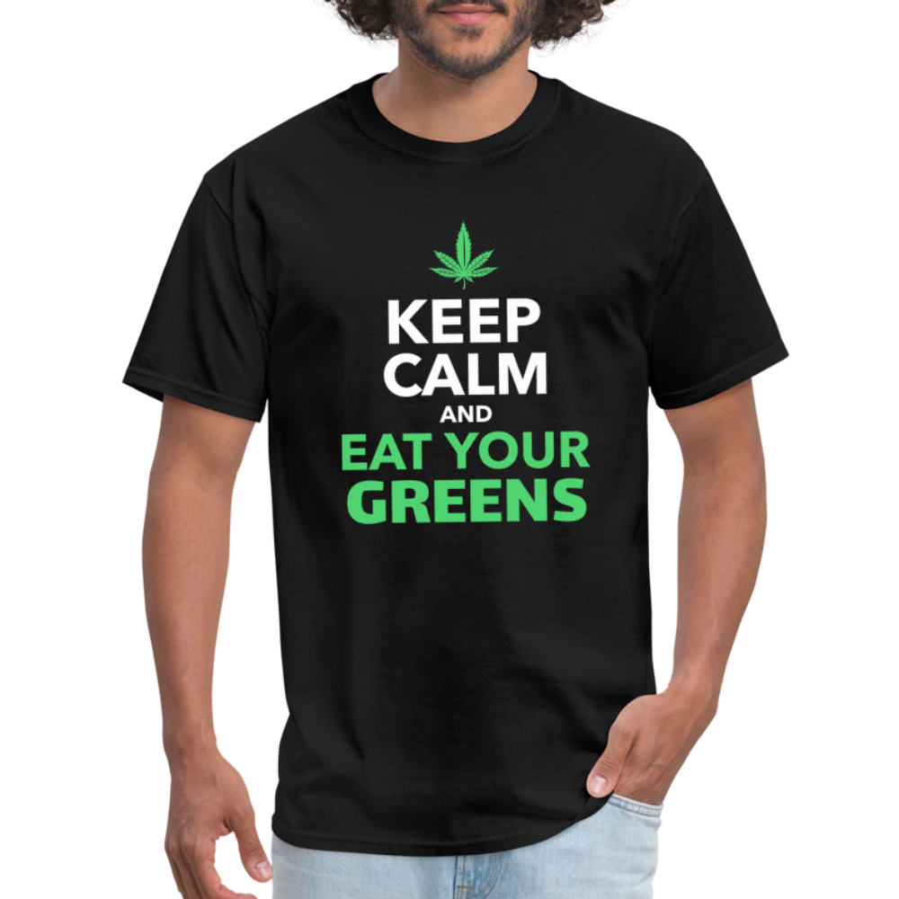 Keep calm and eat your greens Unisex Classic T-Shirt - black