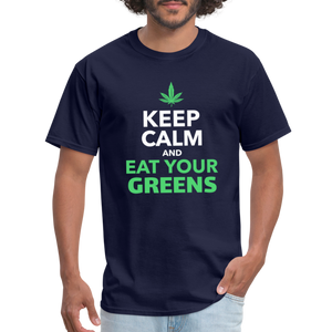 Keep calm and eat your greens Unisex Classic T-Shirt - navy