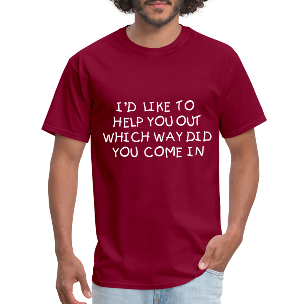 I'D LIKE TO HELP YOU OUT, Unisex Classic T-Shirt Unisex Classic T-Shirt - burgundy