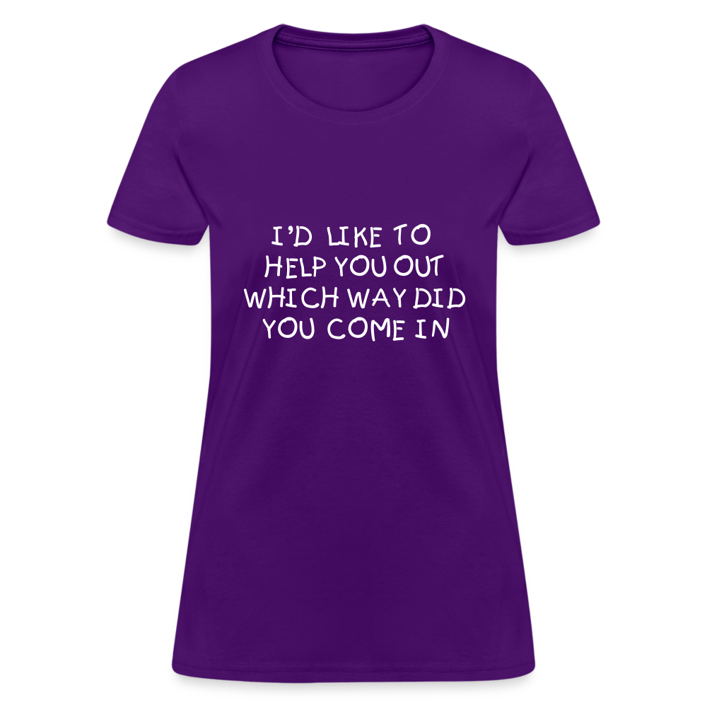 I'D LIKE TO HELP YOU OUT, Women's T-Shirt - purple