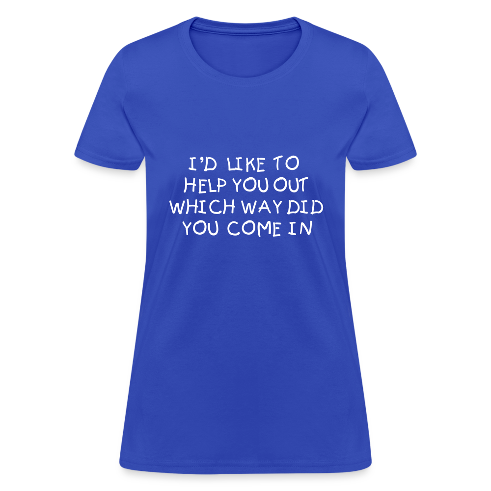 I'D LIKE TO HELP YOU OUT, Women's T-Shirt - royal blue