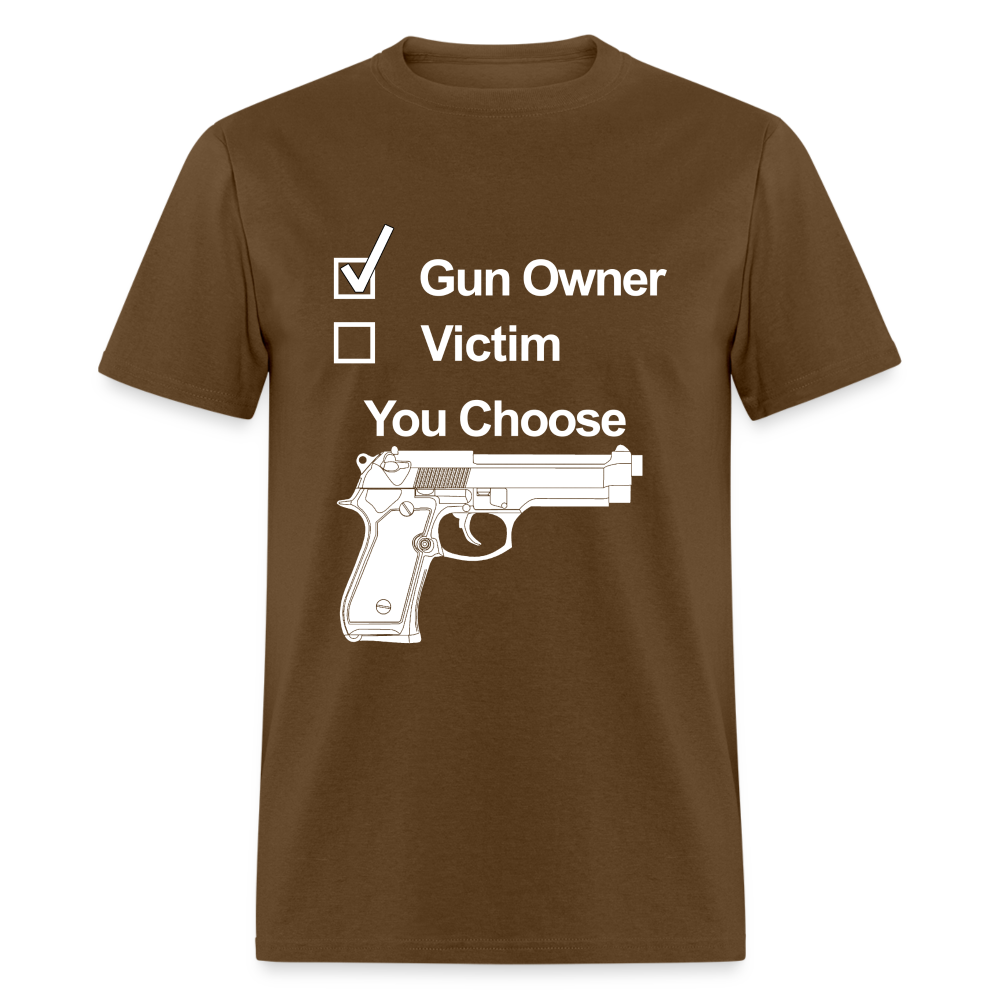 Gun Owner, Victim Unisex Classic T-Shirt - brown