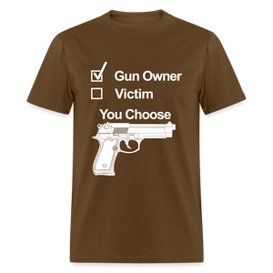 Gun Owner, Victim Unisex Classic T-Shirt - brown