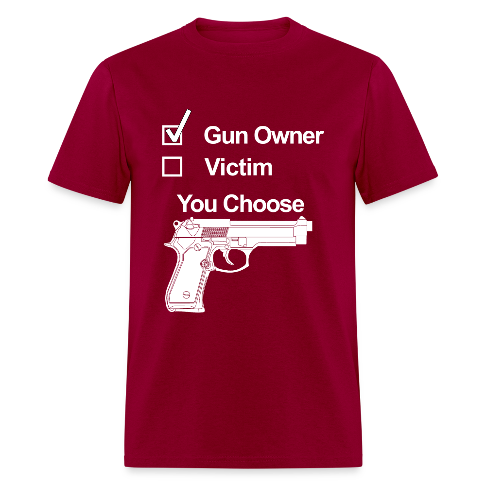 Gun Owner, Victim Unisex Classic T-Shirt - dark red