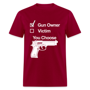 Gun Owner, Victim Unisex Classic T-Shirt - dark red