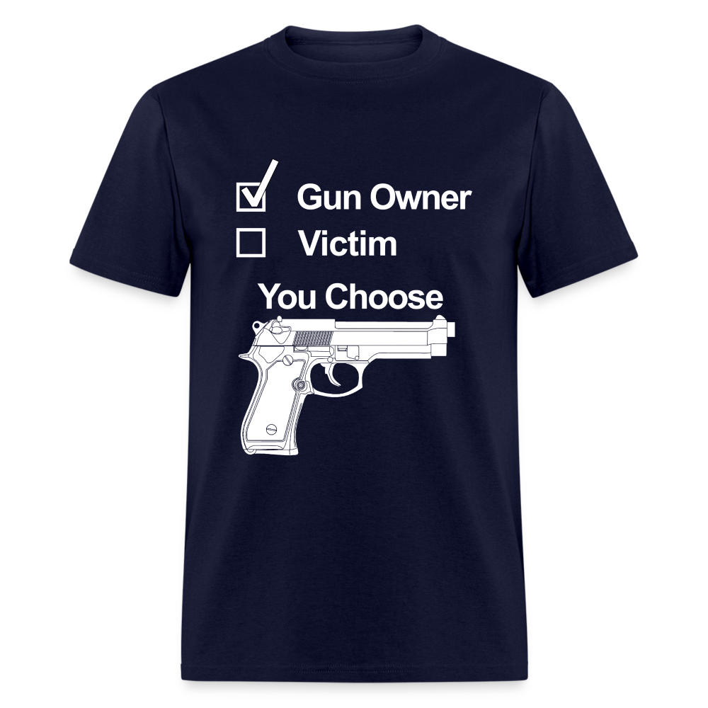 Gun Owner, Victim Unisex Classic T-Shirt - navy