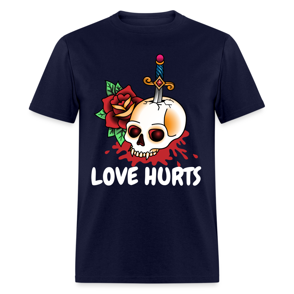 Love Hurts Unisex Classic T-Shirt - navy
