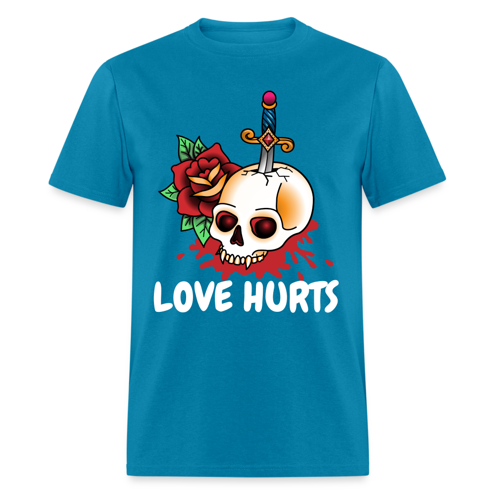 Love Hurts Unisex Classic T-Shirt - turquoise
