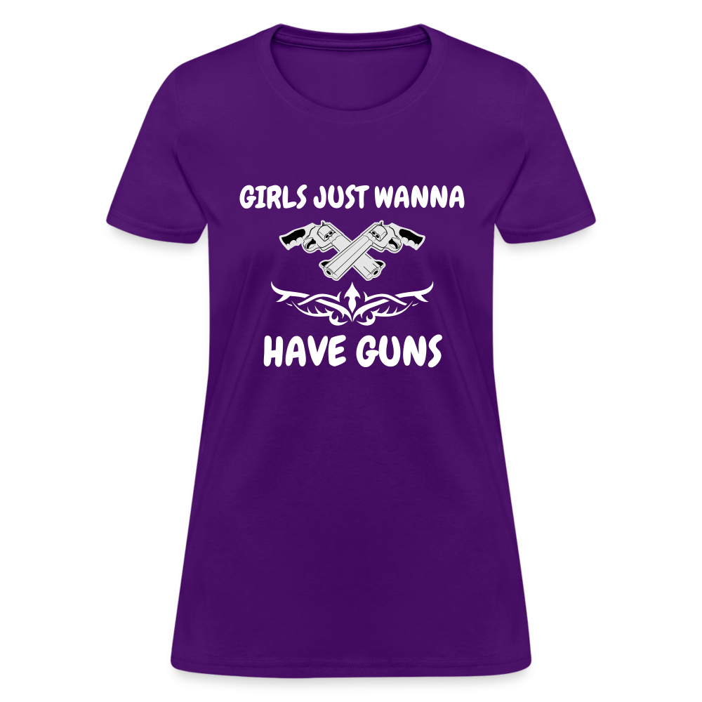Girls just wanna have guns Women’s Premium T-Shirt - purple