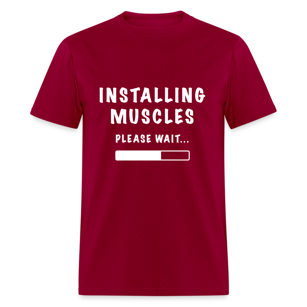 Installing Muscles, Please Wait Unisex Classic T-Shirt - dark red
