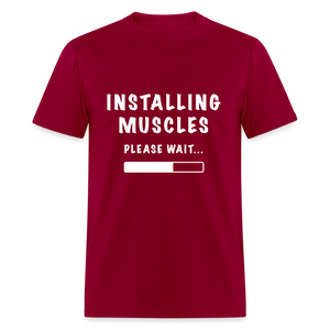 Installing Muscles, Please Wait Unisex Classic T-Shirt - dark red