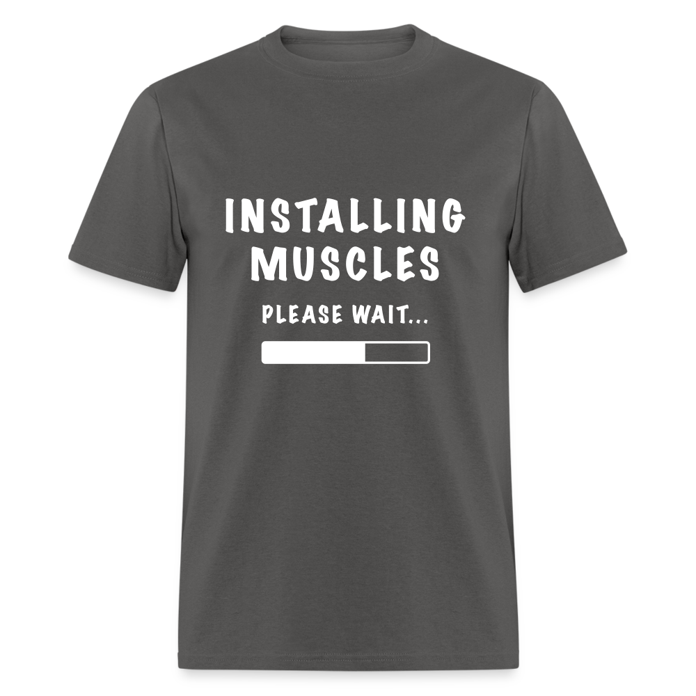 Installing Muscles, Please Wait Unisex Classic T-Shirt - charcoal