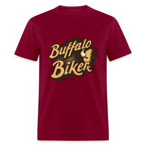 Buffalo Biker, Biker Unisex Classic T-Shirt - burgundy
