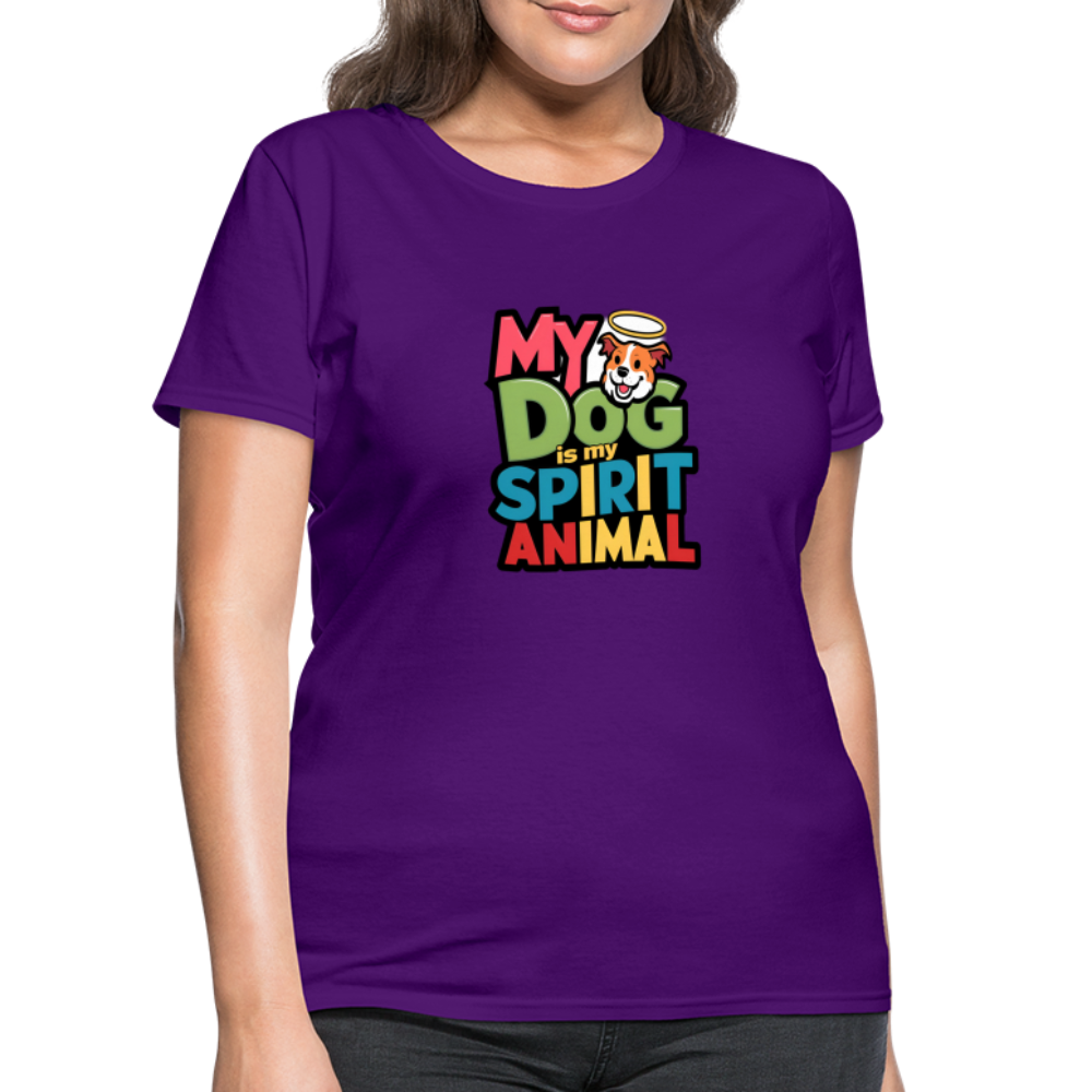 My Dog Is My Spirit Animal Women's T-Shirt - purple