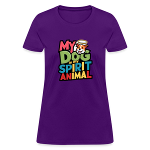 My Dog Is My Spirit Animal Women's T-Shirt - purple