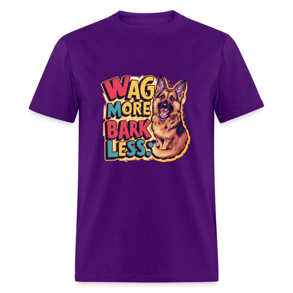 Wag More Bark Less Unisex Classic T-Shirt - purple