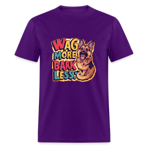 Wag More Bark Less Unisex Classic T-Shirt - purple
