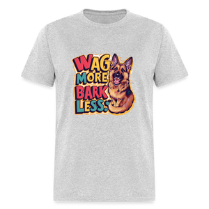 Wag More Bark Less Unisex Classic T-Shirt - heather gray