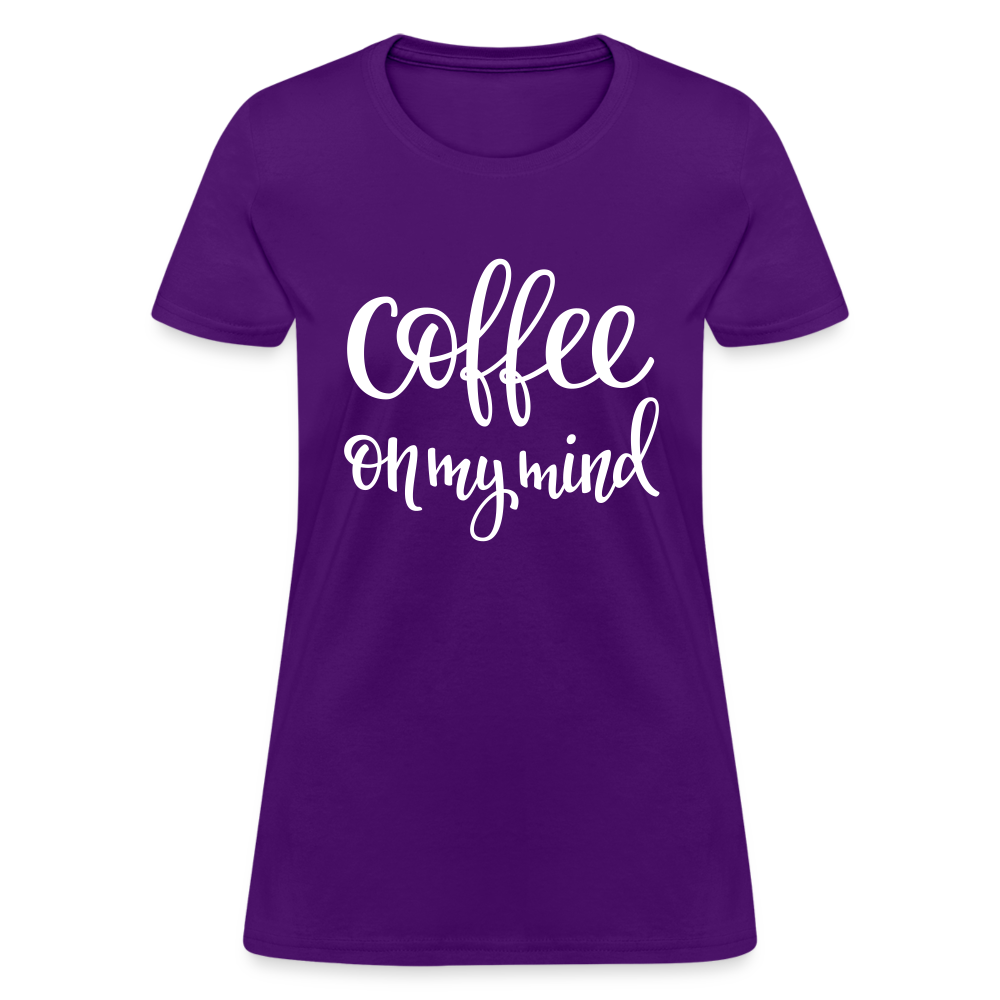 Coffee On My Mind Women's T-Shirt - purple