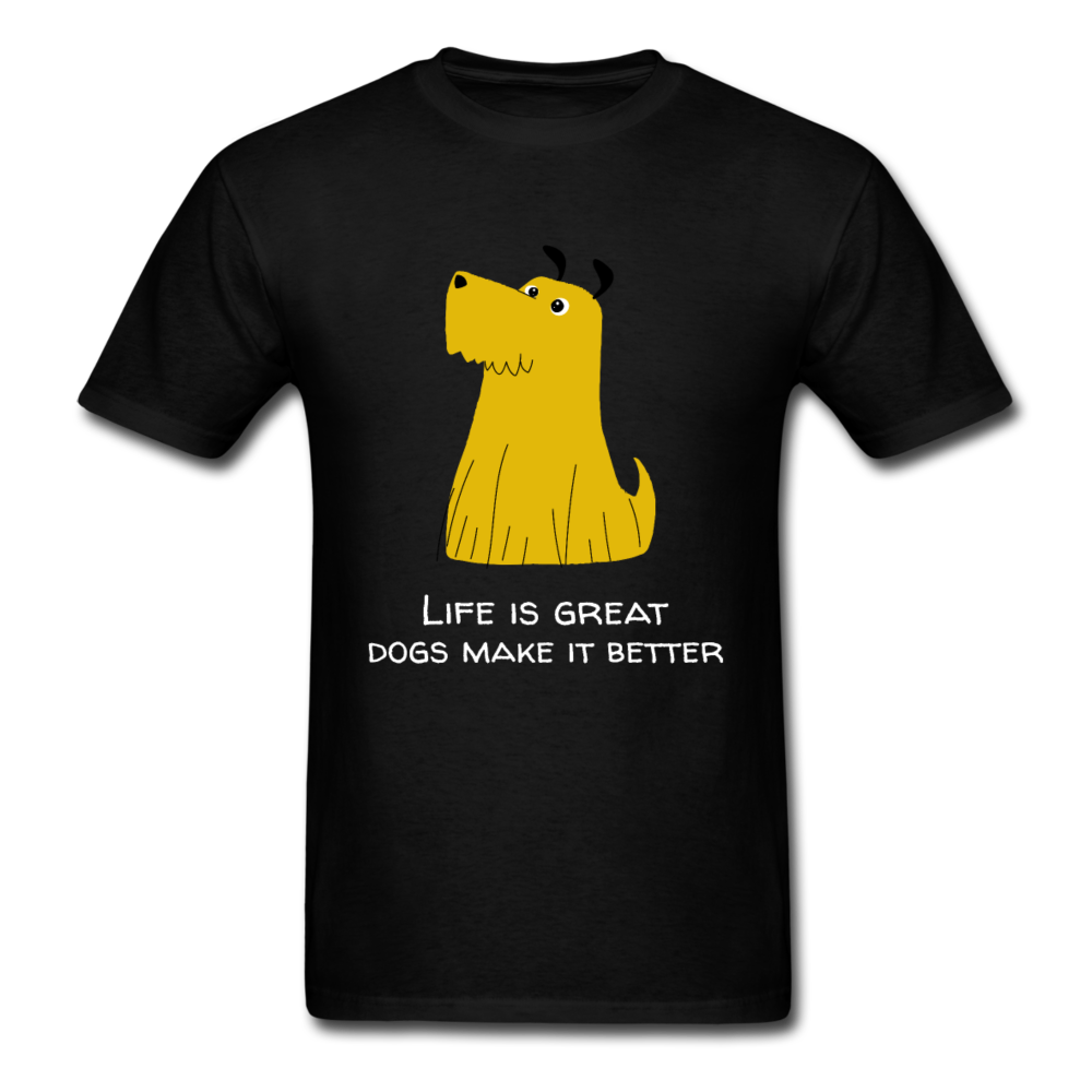 Dogs make it better  Unisex Classic T-Shirt - black