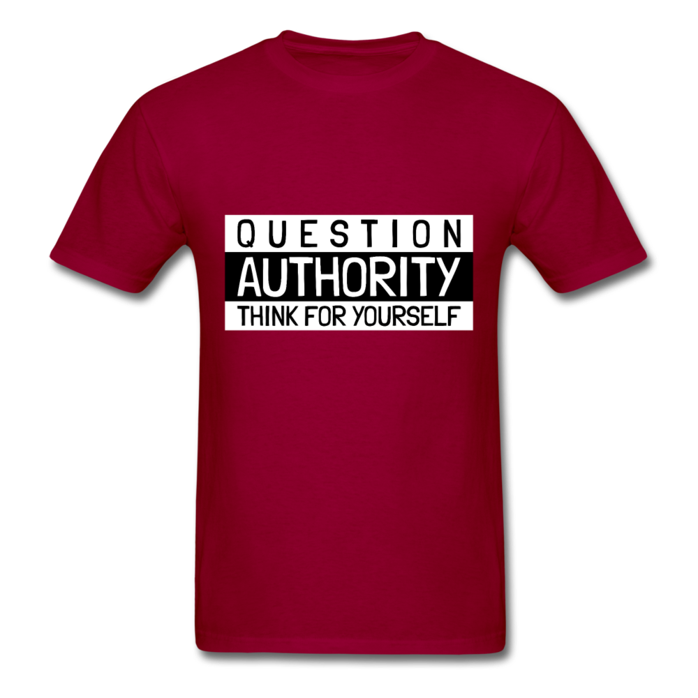 Question Authority Unisex Classic T-Shirt - dark red