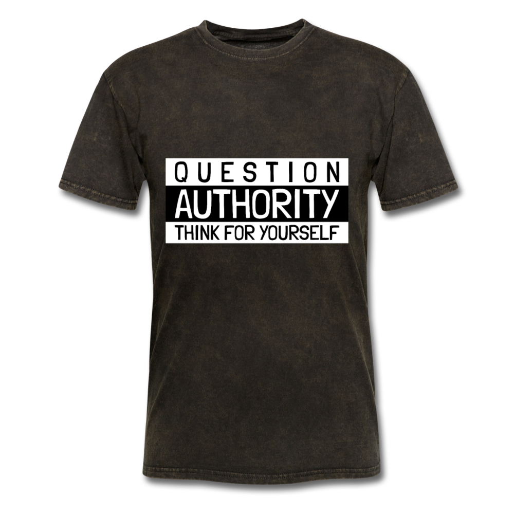 Question Authority Unisex Classic T-Shirt - mineral black