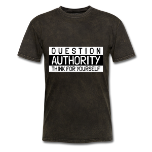 Question Authority Unisex Classic T-Shirt - mineral black
