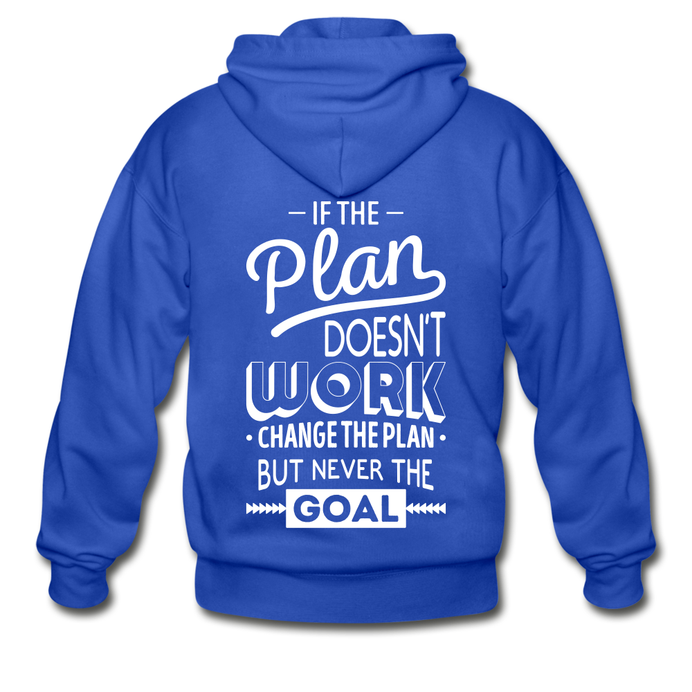 If the plan doesn't work, change the plan, but never the goal - royal blue