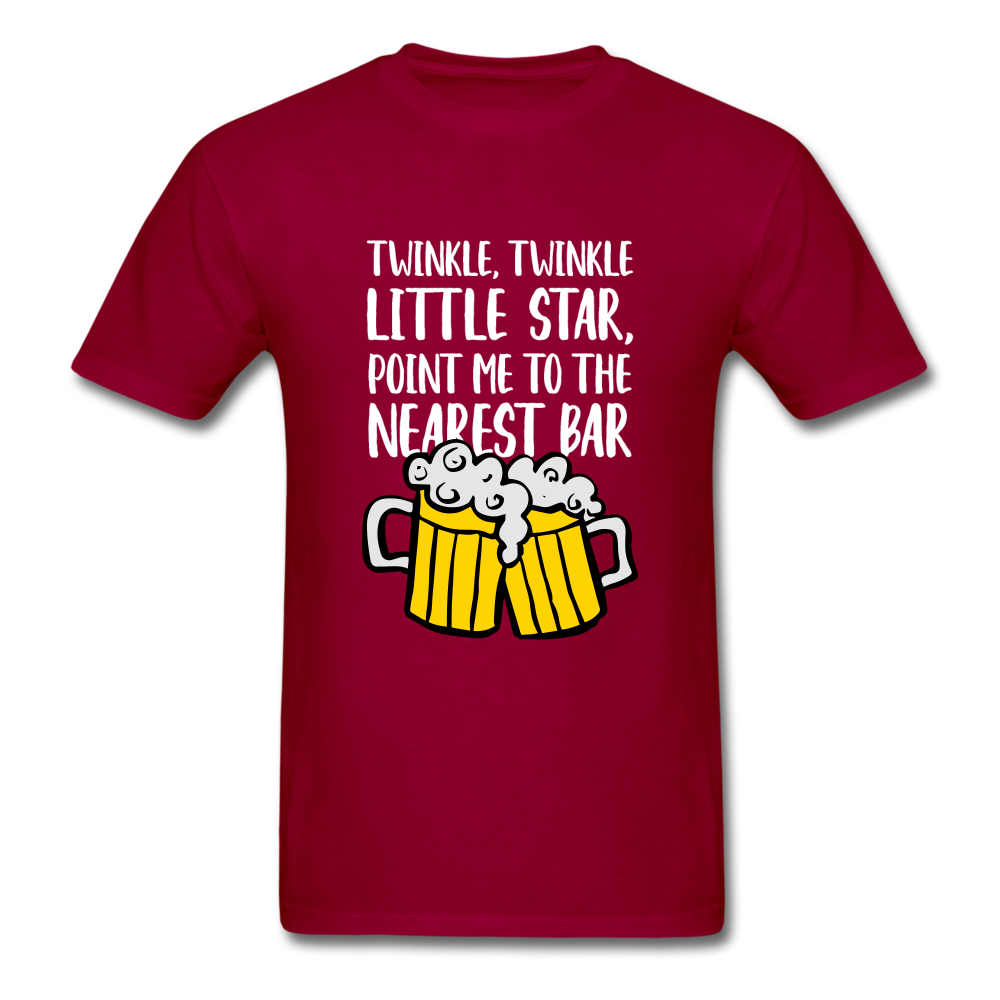 Twinkle Twinkle Little Star, Point To The Nearest Bar Unisex T-Shirt - dark red