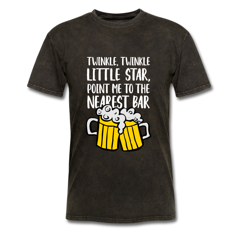 Twinkle Twinkle Little Star, Point To The Nearest Bar Unisex T-Shirt - mineral black