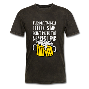 Twinkle Twinkle Little Star, Point To The Nearest Bar Unisex T-Shirt - mineral black