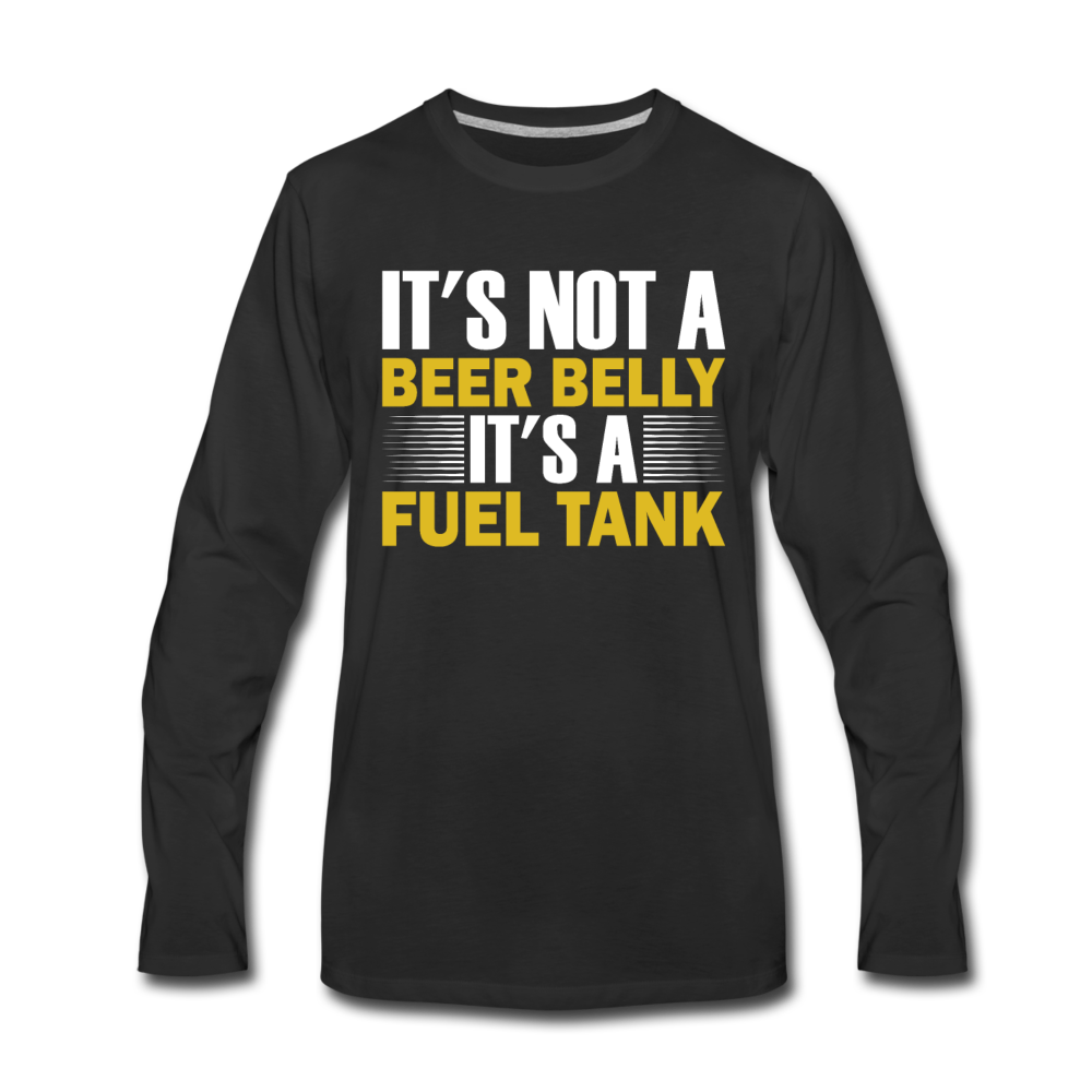 It's Not A Beer Belly Men's Premium Long Sleeve T-Shirt - black