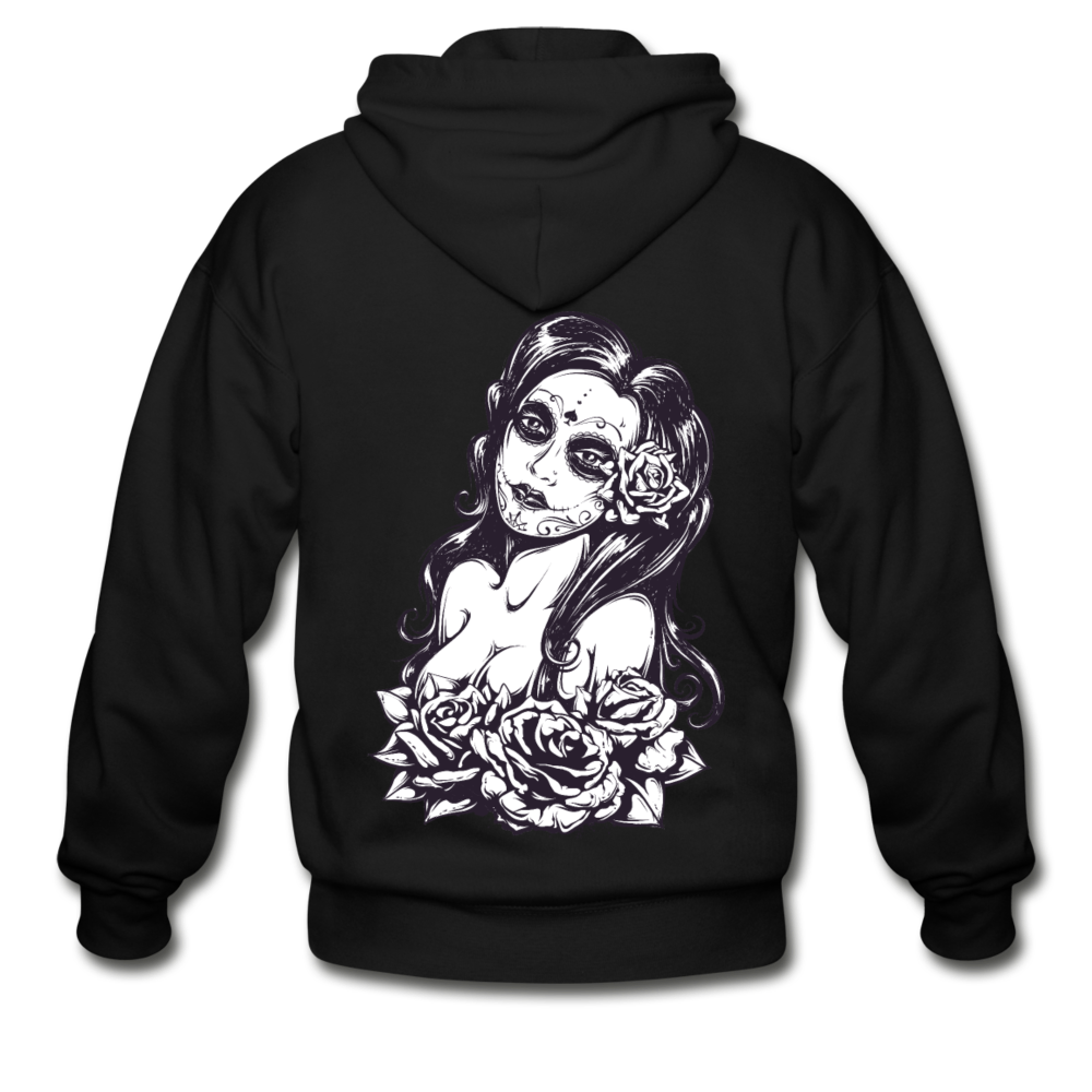 La Catrina Gildan Heavy Blend Adult Zip Hoodie - black