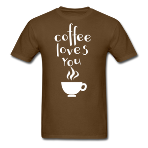 Coffee Loves You Unisex Classic T-Shirt - brown