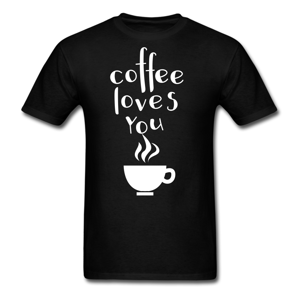 Coffee Loves You Unisex Classic T-Shirt - black