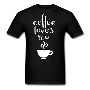 Coffee Loves You Unisex Classic T-Shirt - black