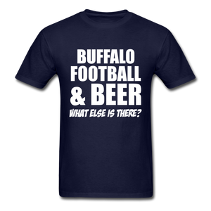 Buffalo Football And Beer Unisex Classic T-Shirt - navy