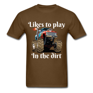 Likes to play, In the dirt Unisex Classic T-Shirt - brown