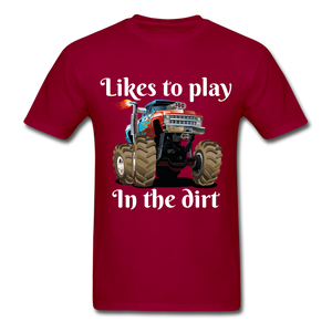 Likes to play, In the dirt Unisex Classic T-Shirt - dark red