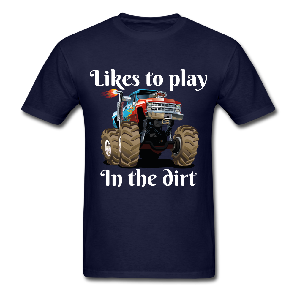 Likes to play, In the dirt Unisex Classic T-Shirt - navy